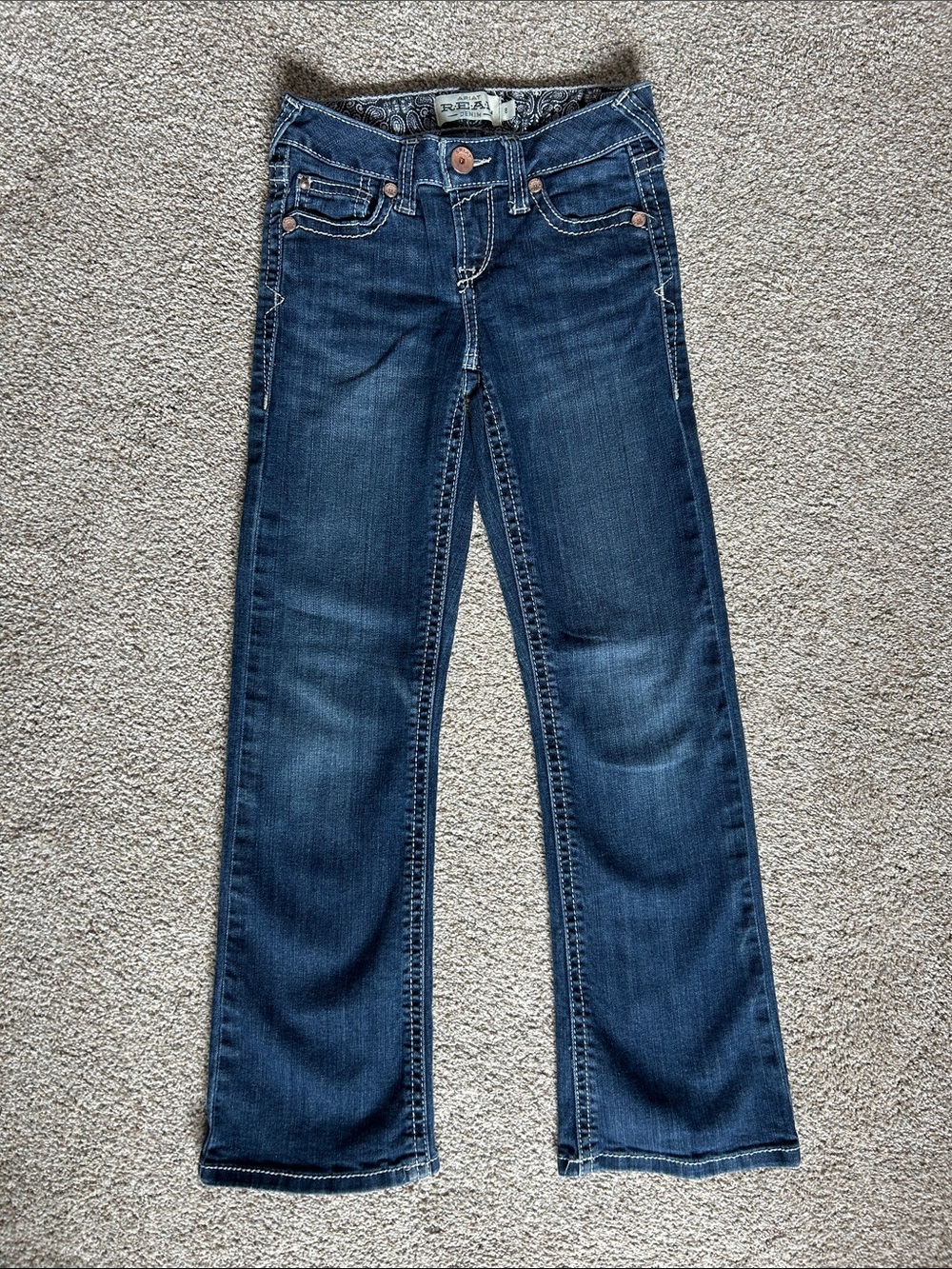 Girl’s Blue Bootcut Jeans - Dark Wash